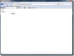 The login page the initial URL redirects to